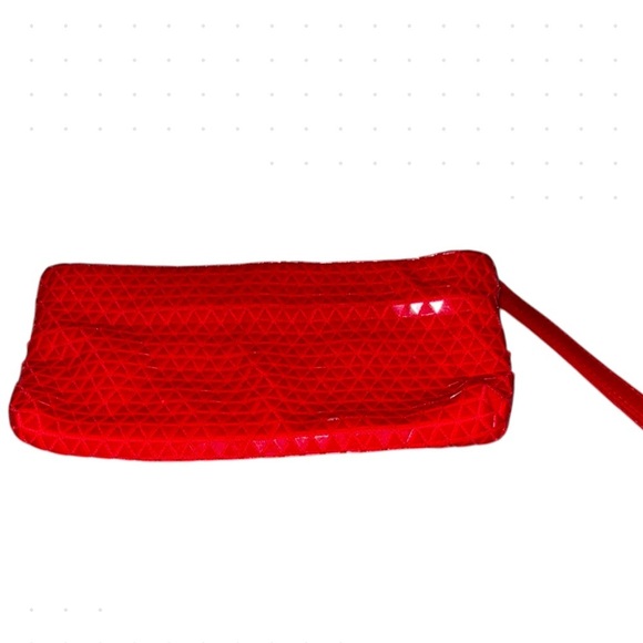 Vintage Handbags - Textured Cestac Pouch  Wristlet Red